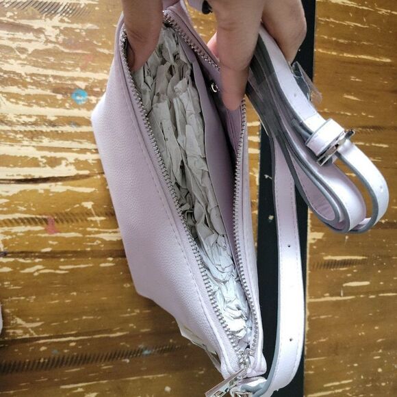 A New Day Womens Lilac Leather Adjustable Strap Crossbody Shoulder Bag One Size - Picture 4 of 6